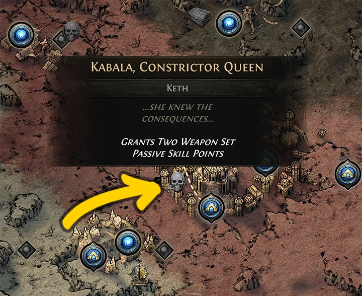 The map icons in PoE 2 show some, but not all, of the hidden exploration encounters in the campaign.