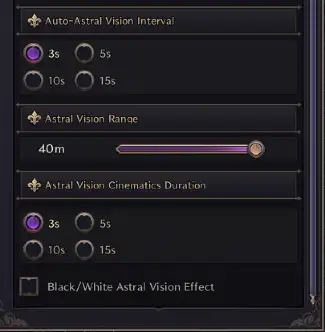 Astral Vision Guide Interval Range Cinematics Duration