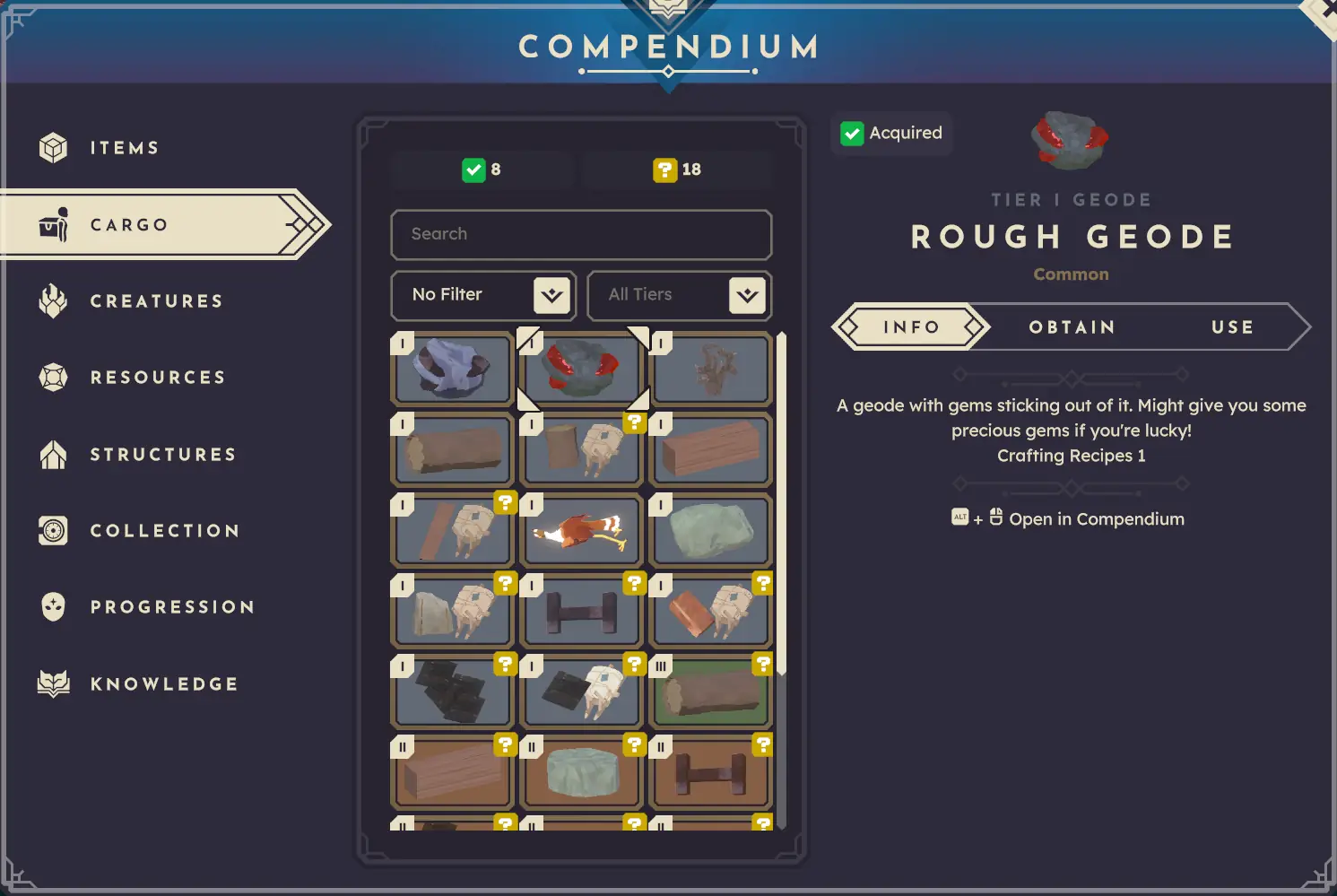 Cargo Type Items
