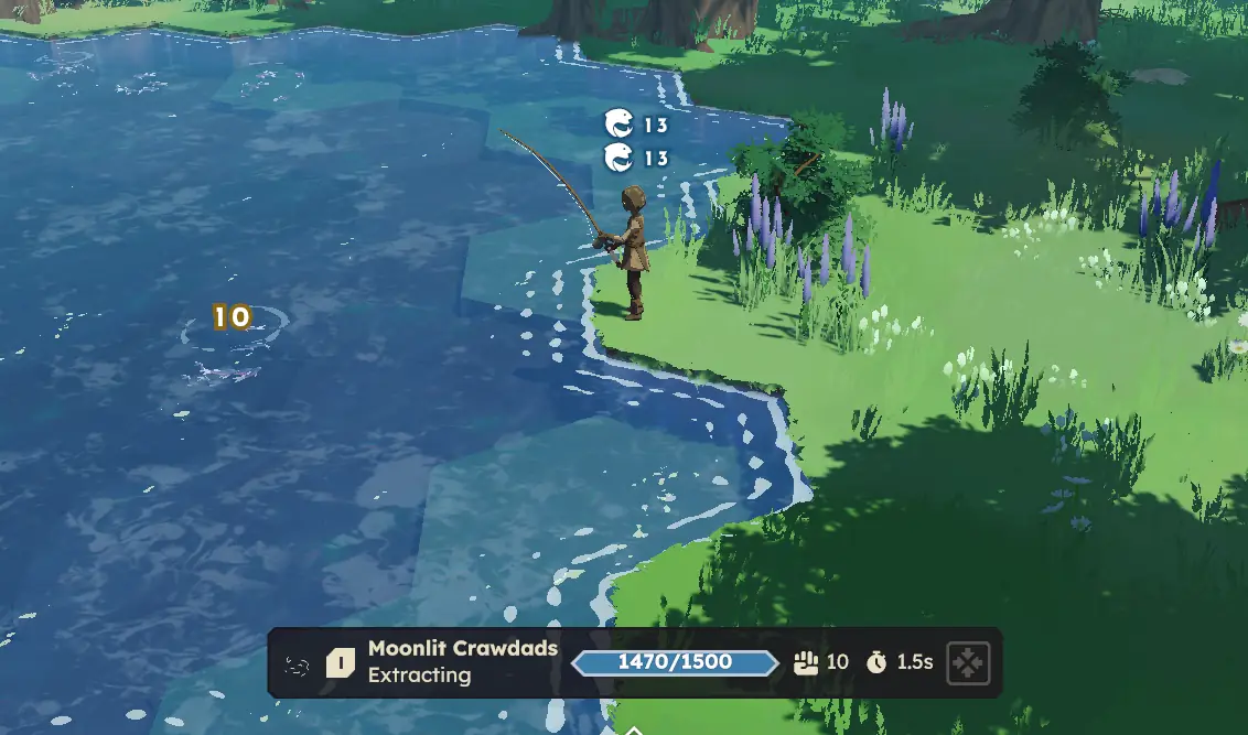 Moonlit Crawdad Fishing