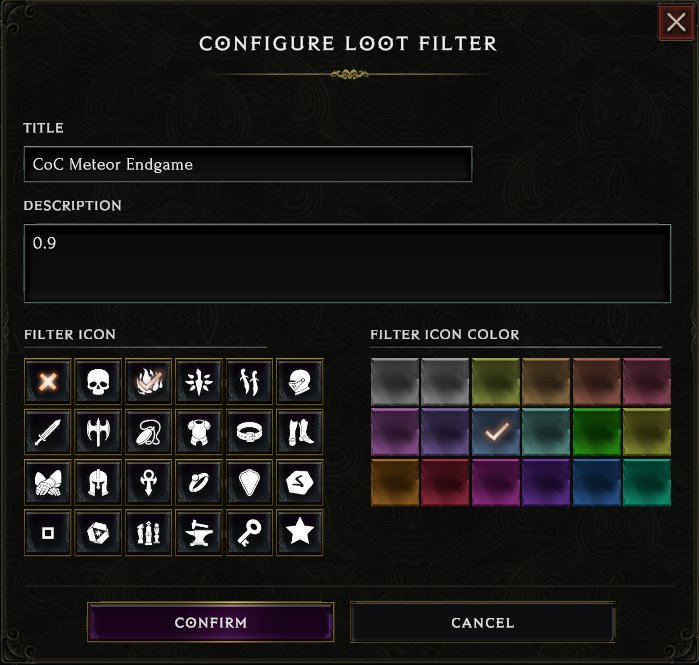 Configure Loot Filter