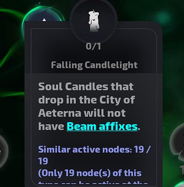 Falling Candlelight node for Beam affixes. 