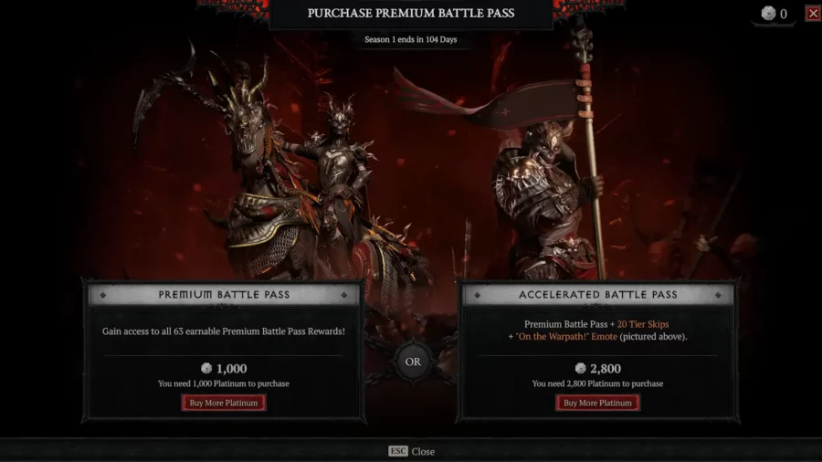 Diablo IV - Season of Blood Accelerated Battle Pass