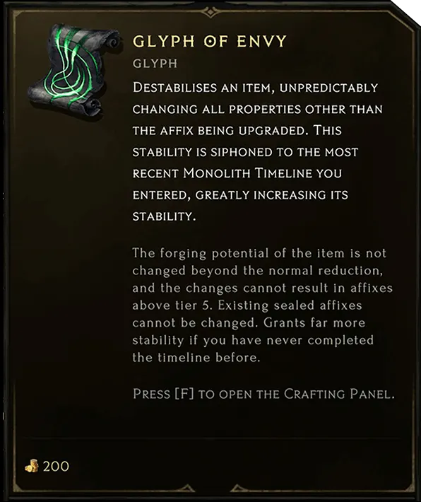 1.1 Patch Notes Glyph of Envy