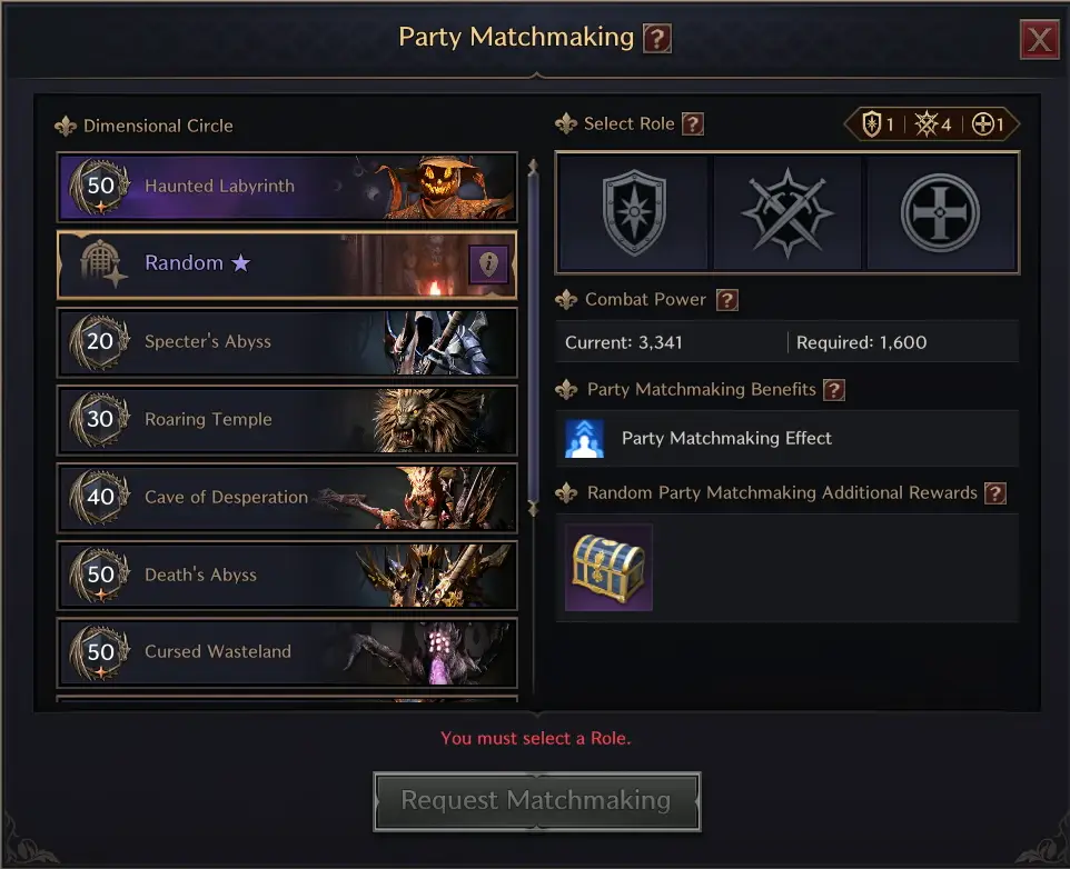 Random Party Matchmaking V 1