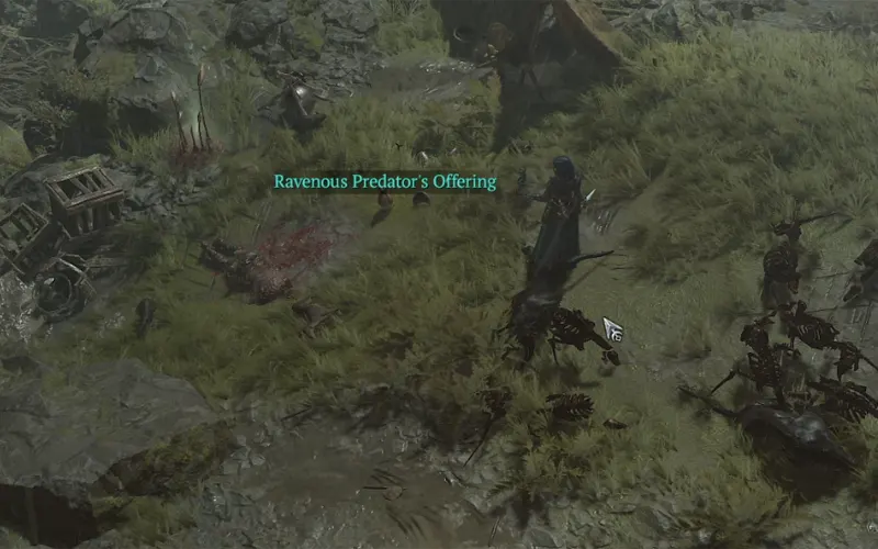 Ravenous Predator's Offering Start Item from a Dead Body