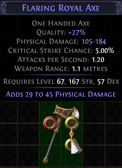 Magic Axe Rolled with a desired mod