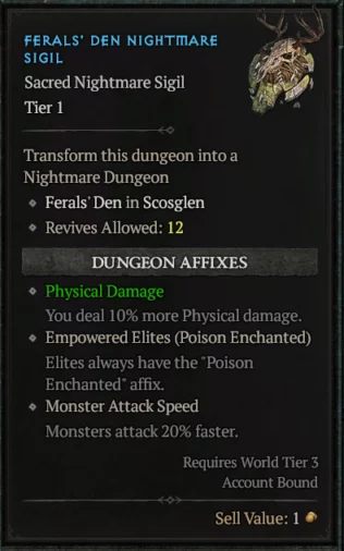 Nightmare Dungeon Tier Lists: XP & Glyph Leveling - D4