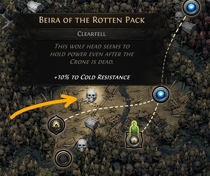 The world map in Path of Exile 2 is full of many secret encounters, only some are marked on the map.