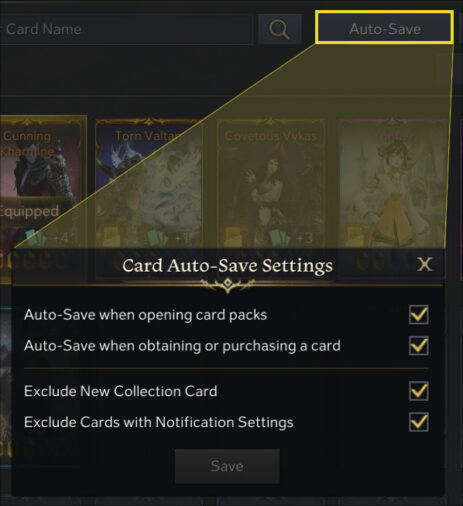 Auto Save Cards 463 X 506