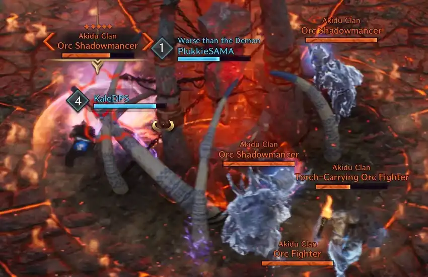 Crowd controlling Shadowmancers in Butcher's Canyon