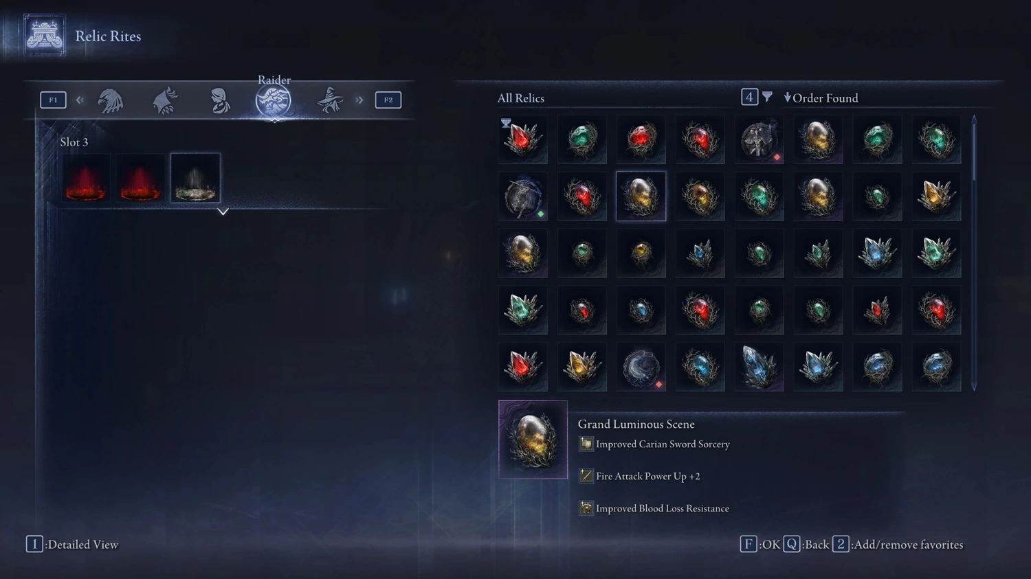 Examples of various Relic effects