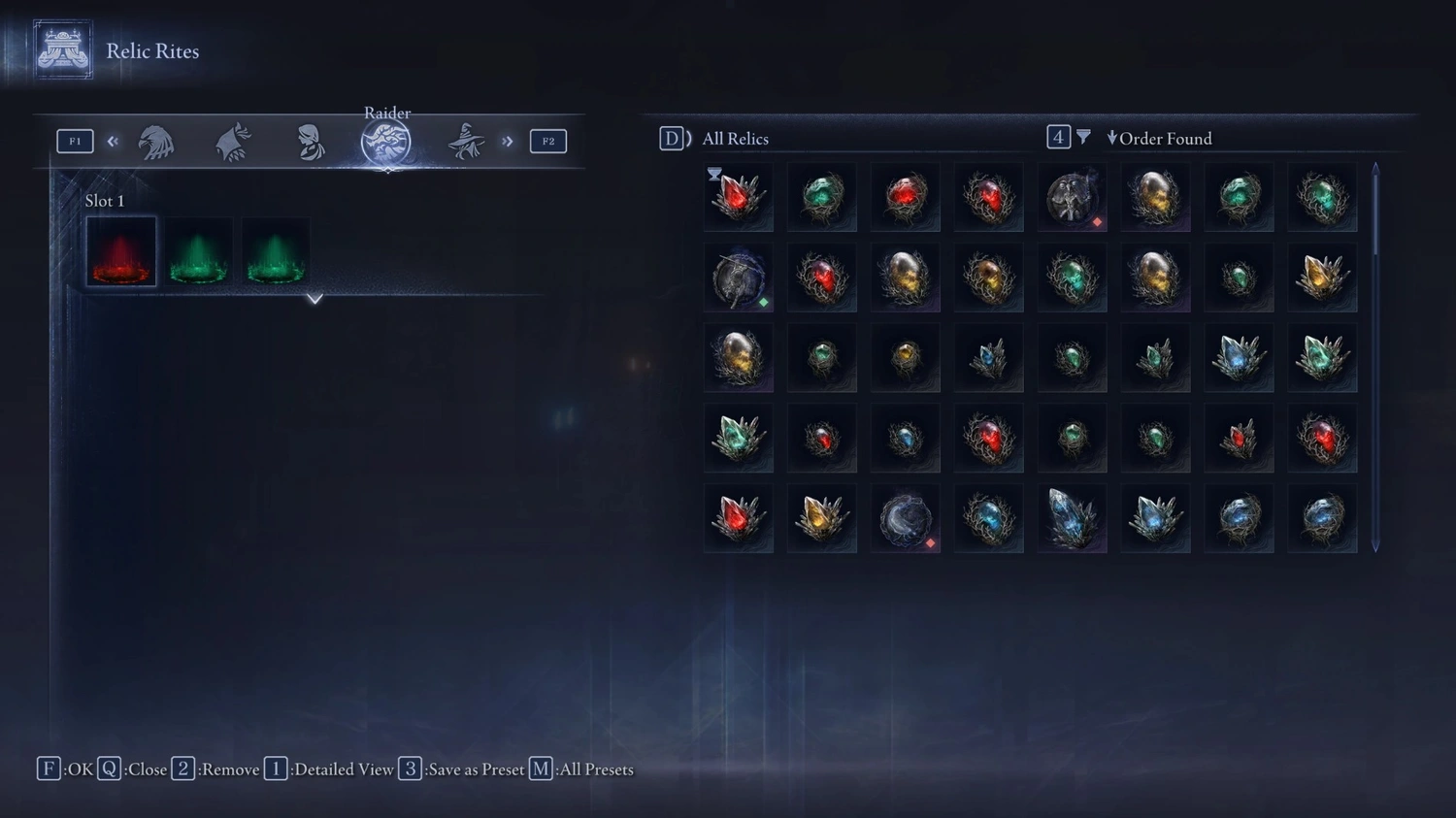 Select a slot within your Vessel