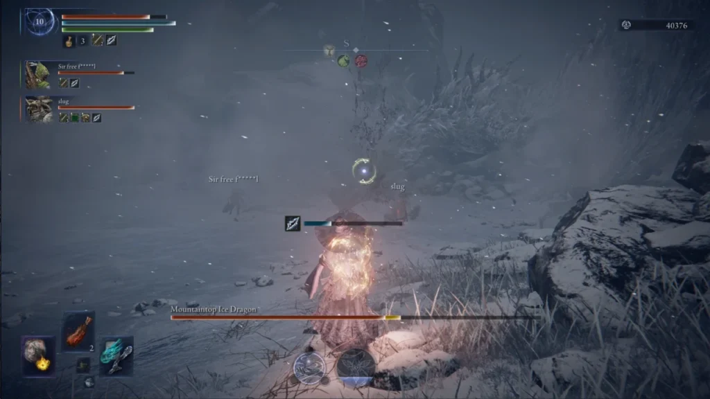 after obtaining the mountaintop's blessing you can face off against the mountaintop ice dragon for more rewards before leaving the shifting earth event