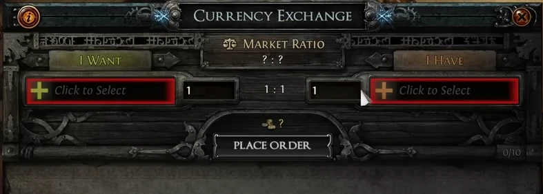 Poe Currency Exchange Selection Small