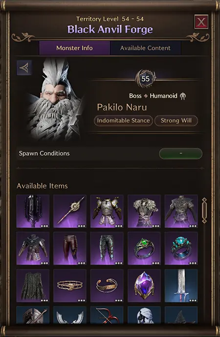 Post 50 Pakilo Loot Table