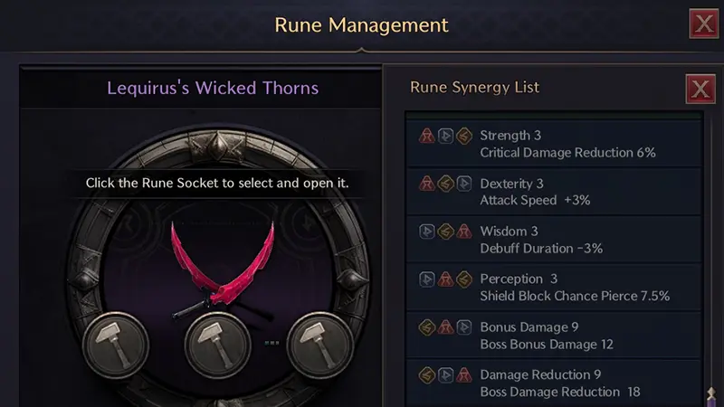 Runes Synergy List V 1