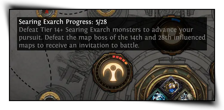 Searcing Exarch Progression New