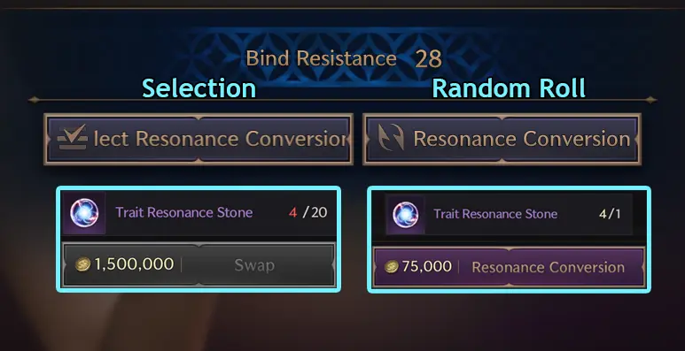 Trait Resonance Roll