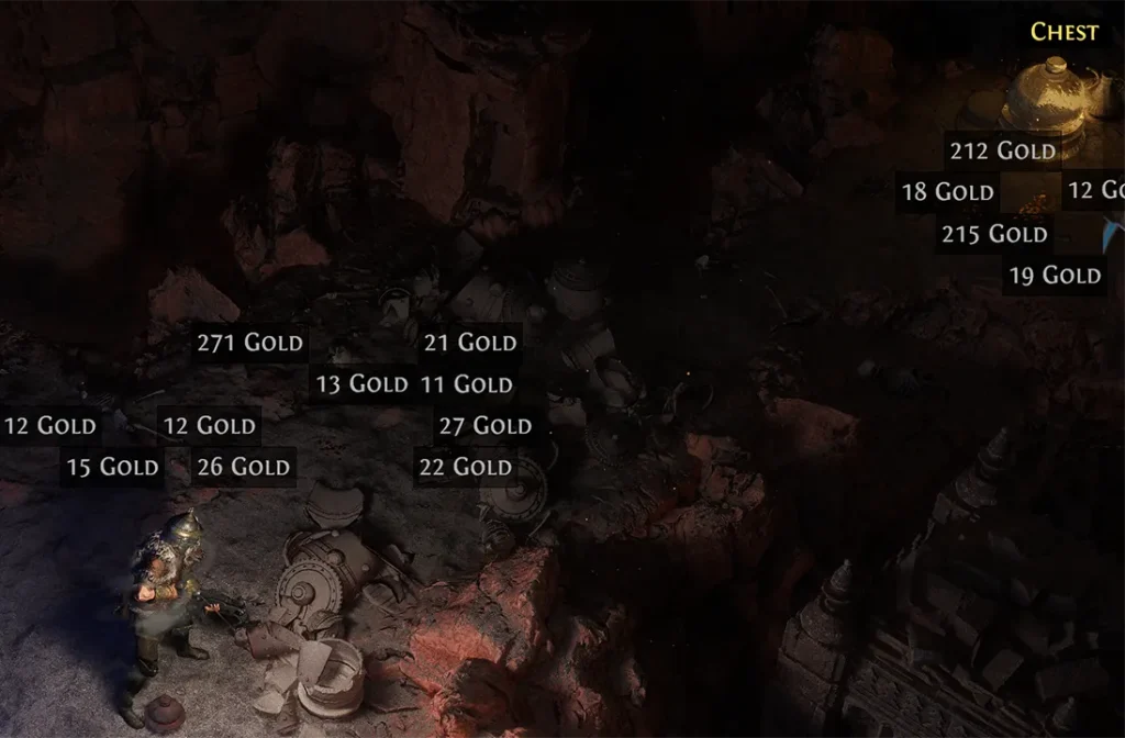 Rare loot and gold hidden in the Traitors Passage in Act 2.