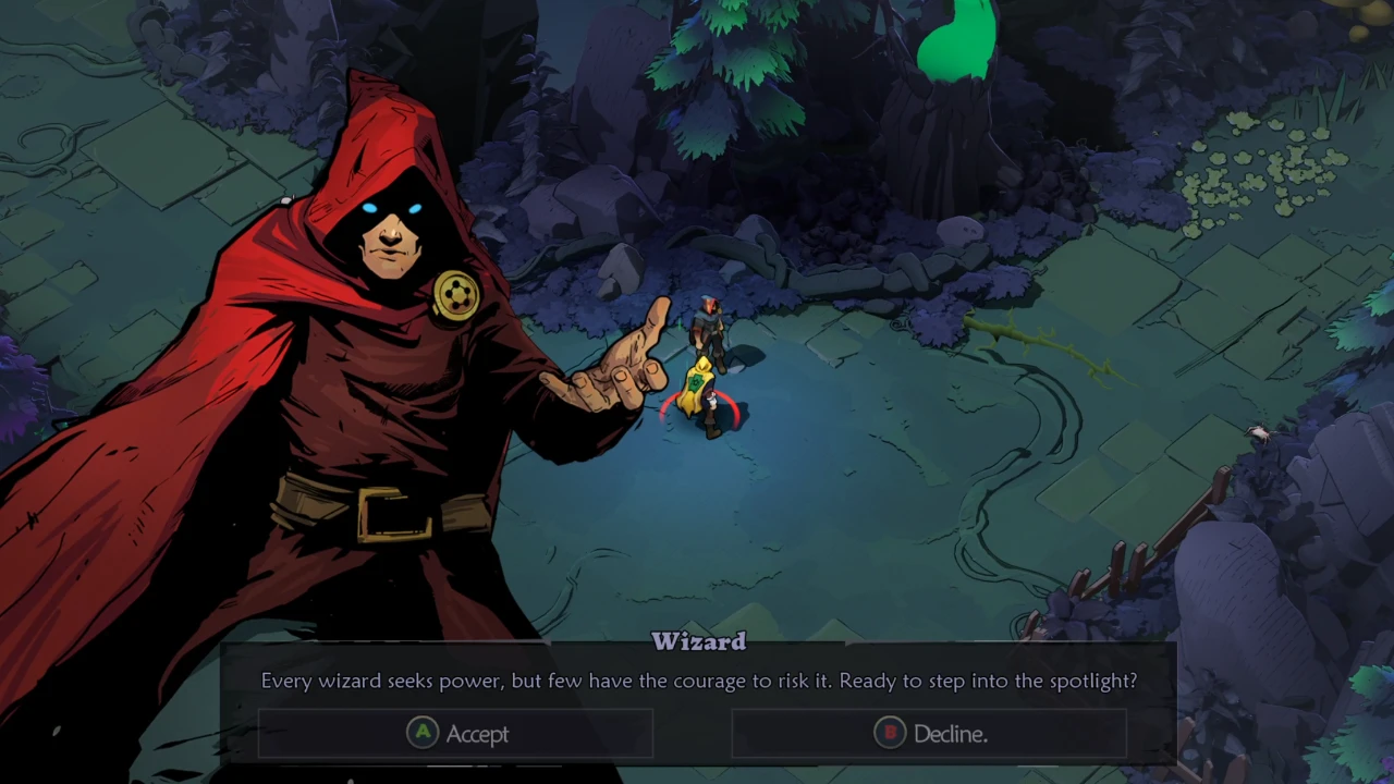 The Wizard offers a challenge.